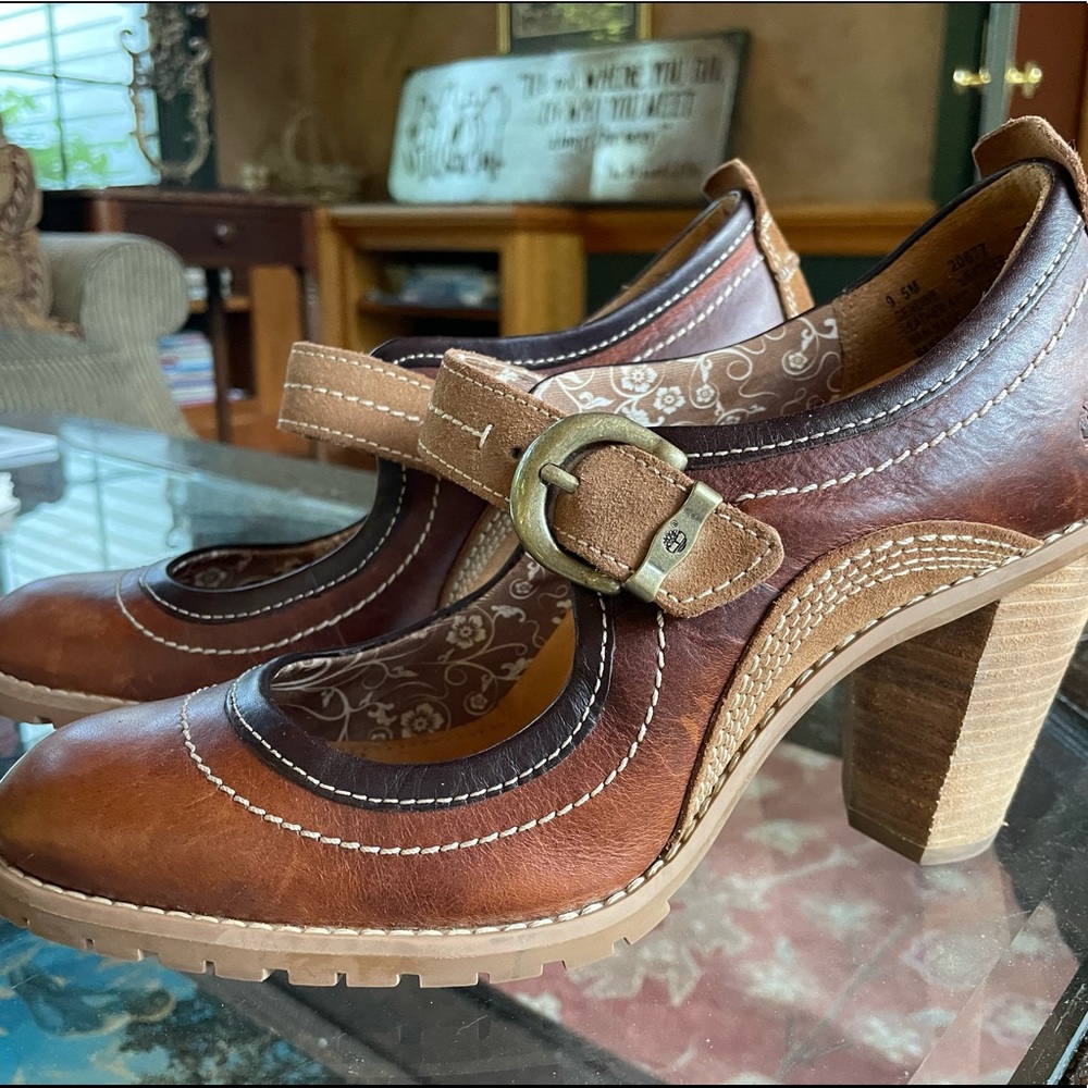 Timberland Earthkeepers Mary Jane gorgeous tri-tone leather like new